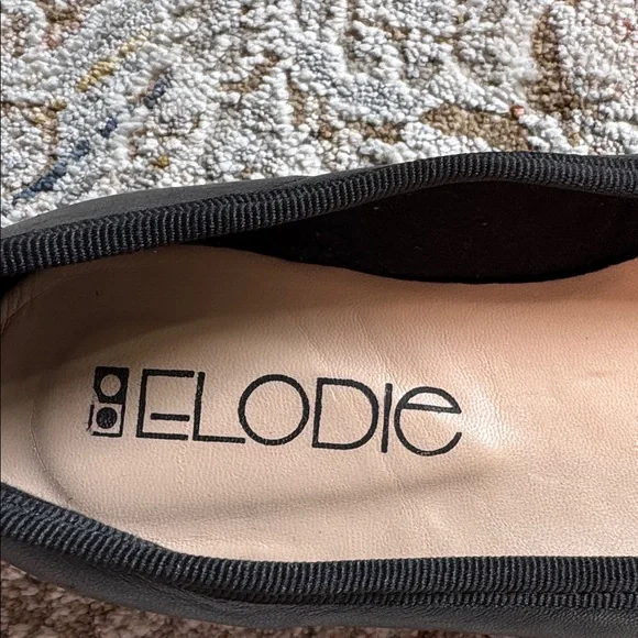 Black and White Elodie Women's Flats - Picture 4 of 5